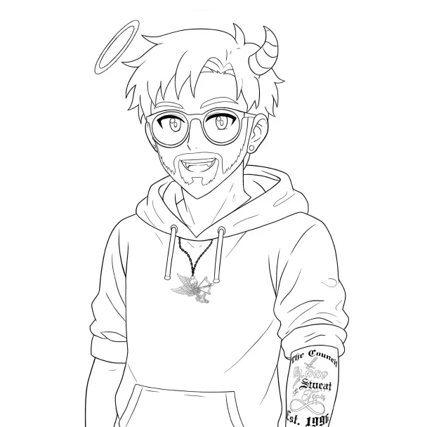 Halo & Horns — Lineart