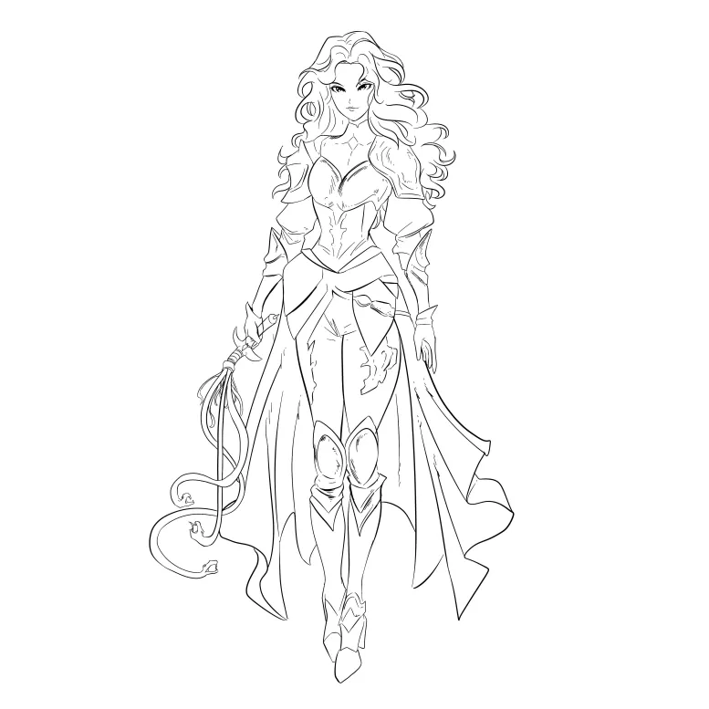 Priestess with Whip-Staff